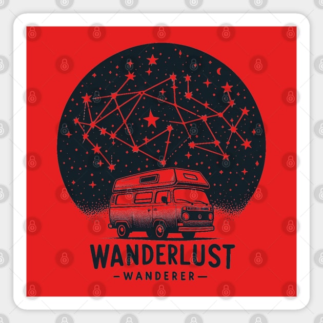 Wanderlust Camper Magnet by MakerMind8.2